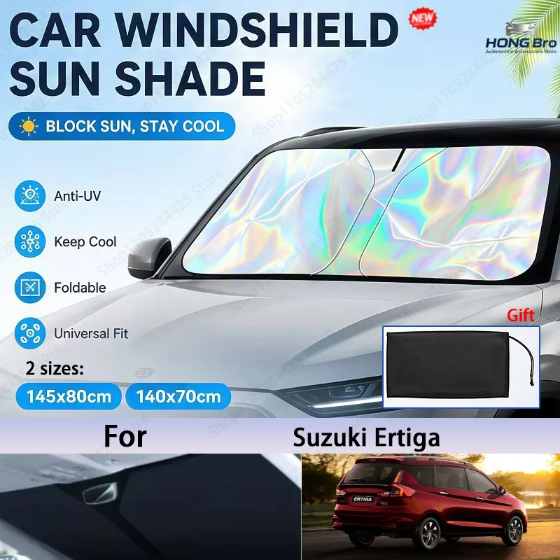 For Suzuki Ertiga Foldable Front Windshield Sun Shade UV Reflective Sun Protection Cover Car Interior Accessories