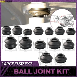 7SizeX2 Universal Rubber Ball Joint Boot Dust Cover Cap Tie Rod Linkages End Set Replacement Kit Protector Guard Car Accessories