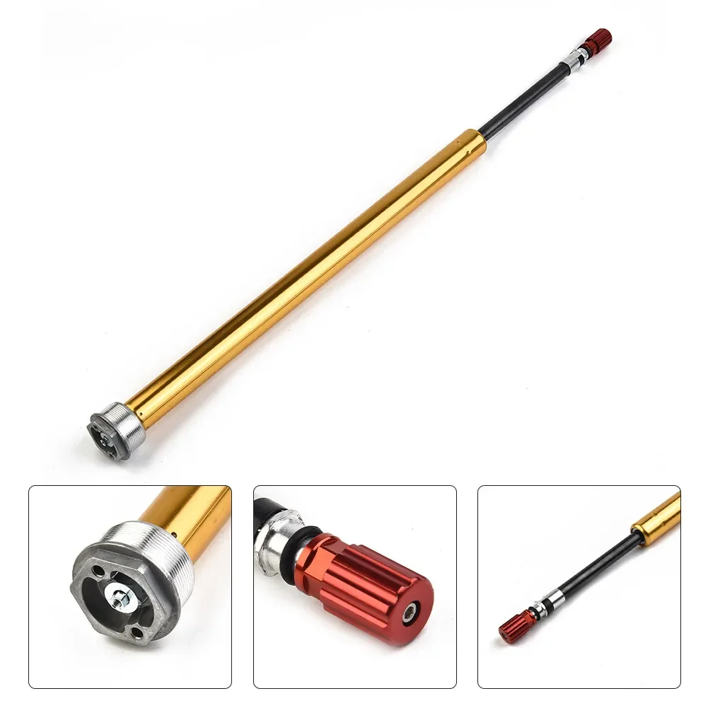 1pc Bike Front Fork Oil Pump Repair Part Hand/Line Control With Damping Aluminum Alloy Repair Tool For Straight/vertebral Tube