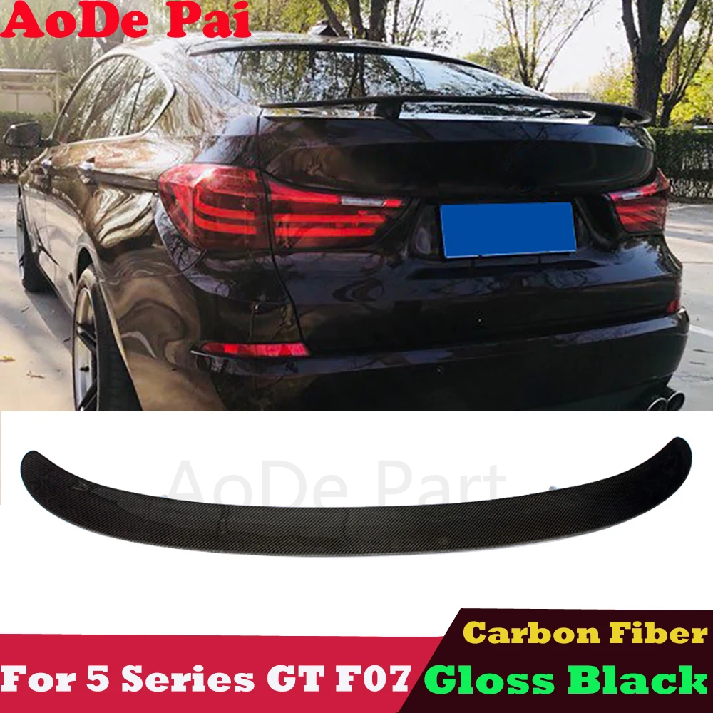 Rear Carbon Fiber Duacktail Wings Spoiler for BMW 5 Series GT F07 Gran Turismo 2010-2017 535i