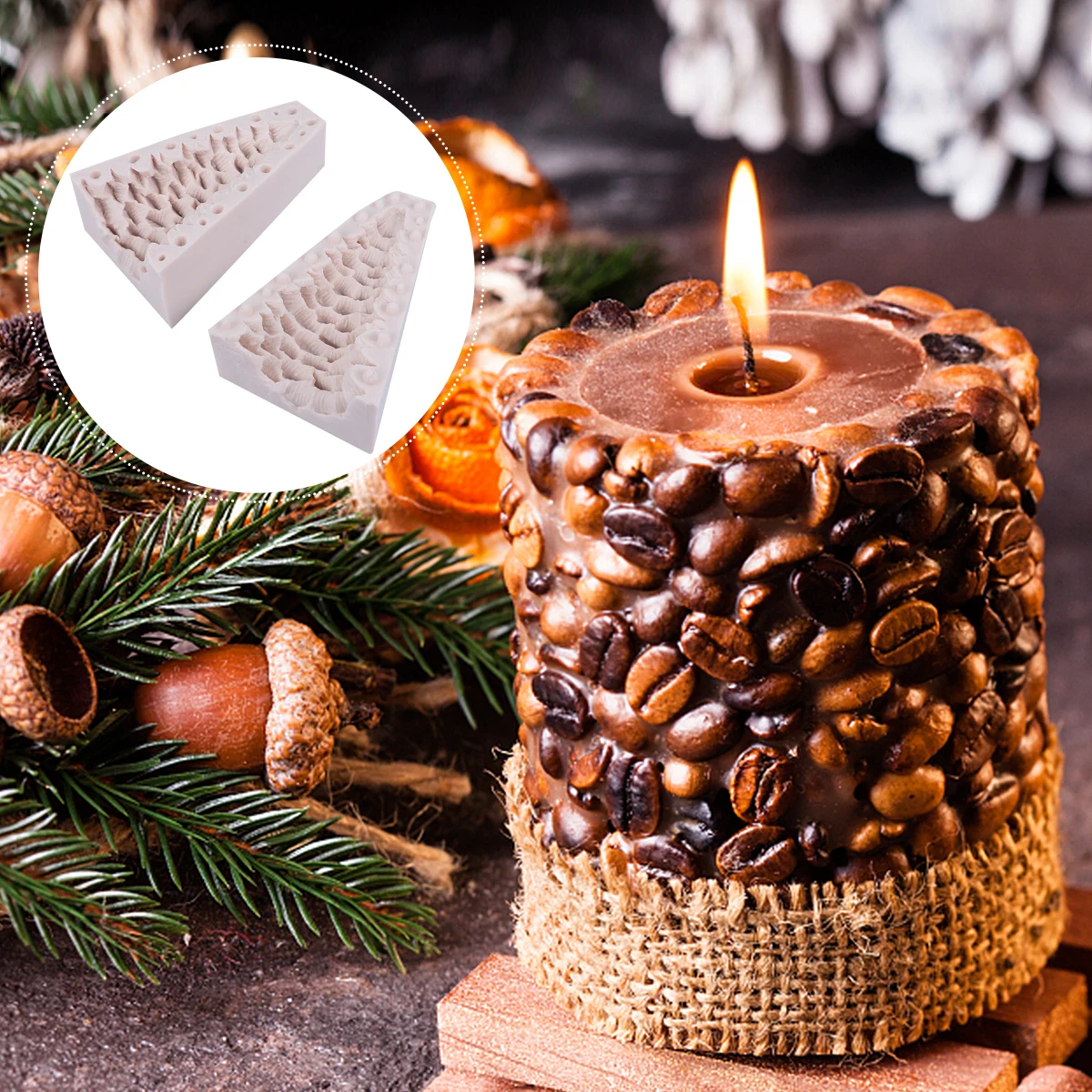 

Christmas Tree Silicone Mold Making Small Size SX 43 Silica Gel Wax Decor Transparent Flexible DIY Crafts Holiday