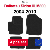 ANTHRA velour car mats for Daihatsu Sirion III M300 hatchback (2004-2010) -anthracite (4 PCs)