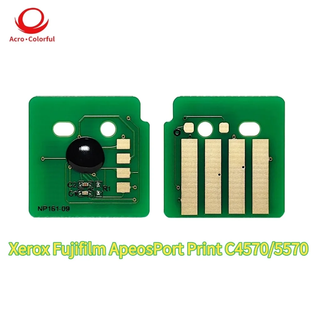 C4570 Compatible CT203418 CT351236 CT203402 CT203410 Toner Chip for Xerox Fujifilm ApeosPort Print 5570 CT351237 Drum Resrt Chip