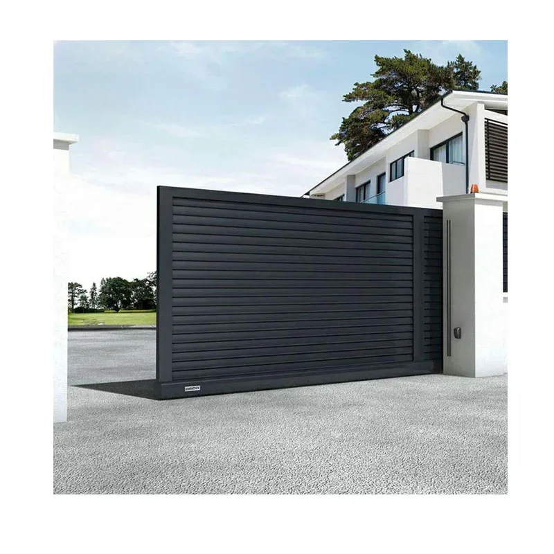 

Modern House Outdoor Main Gate Design Metal Automatic Electric Sliding Gate Front Driveway Remote Control Garden Gate