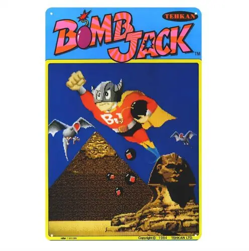 Bomb Jack Commodore Amiga Retro Video Game Metal Poster Tin metal sign 20*30cm