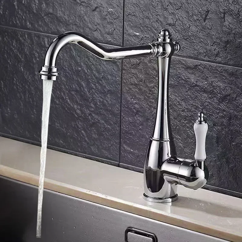 

Kitchen Faucets Black Faucets for Kitchen Red Bronze Sink Mixer Single Lever Chrome Sink Mixers Tap Hot Cold Water Crane