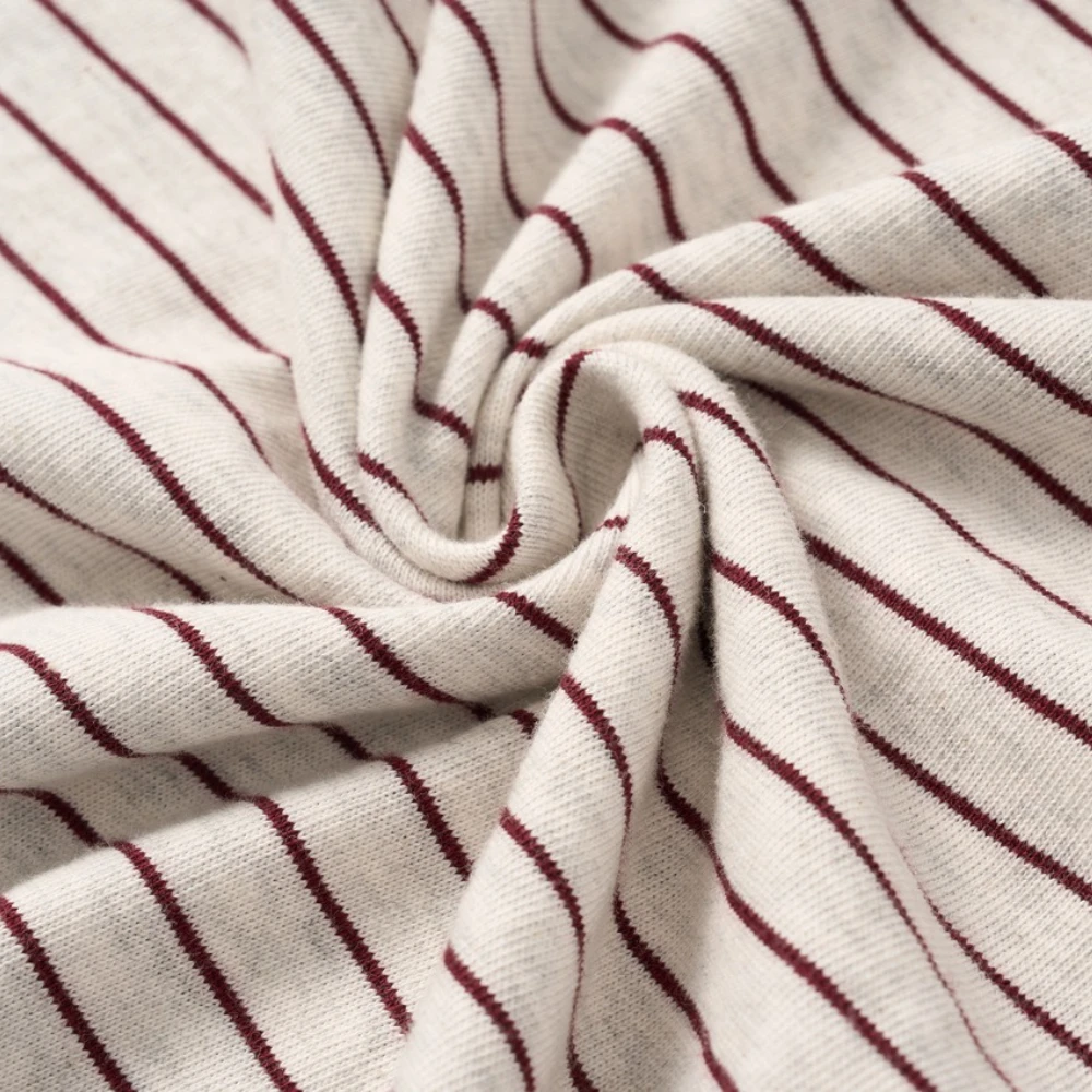 Retro Striped V-neck Short Sleeved T-shirt for Men and Women, Loose Half Sleeved T-shirt, Trendy Couple's Sea Soul Shirt
