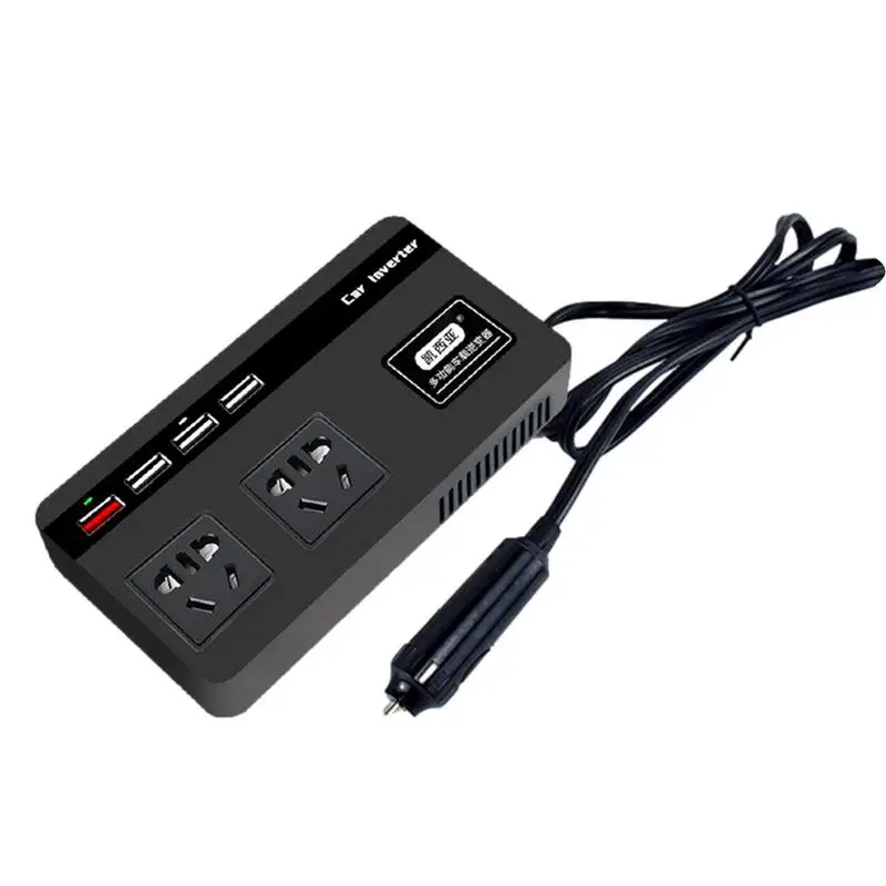 

Car Power Inverter 12V/24V Auto Power Inverter Adapter 200W Charging Supplies For Camping Traveling And Other Outdoor Activities
