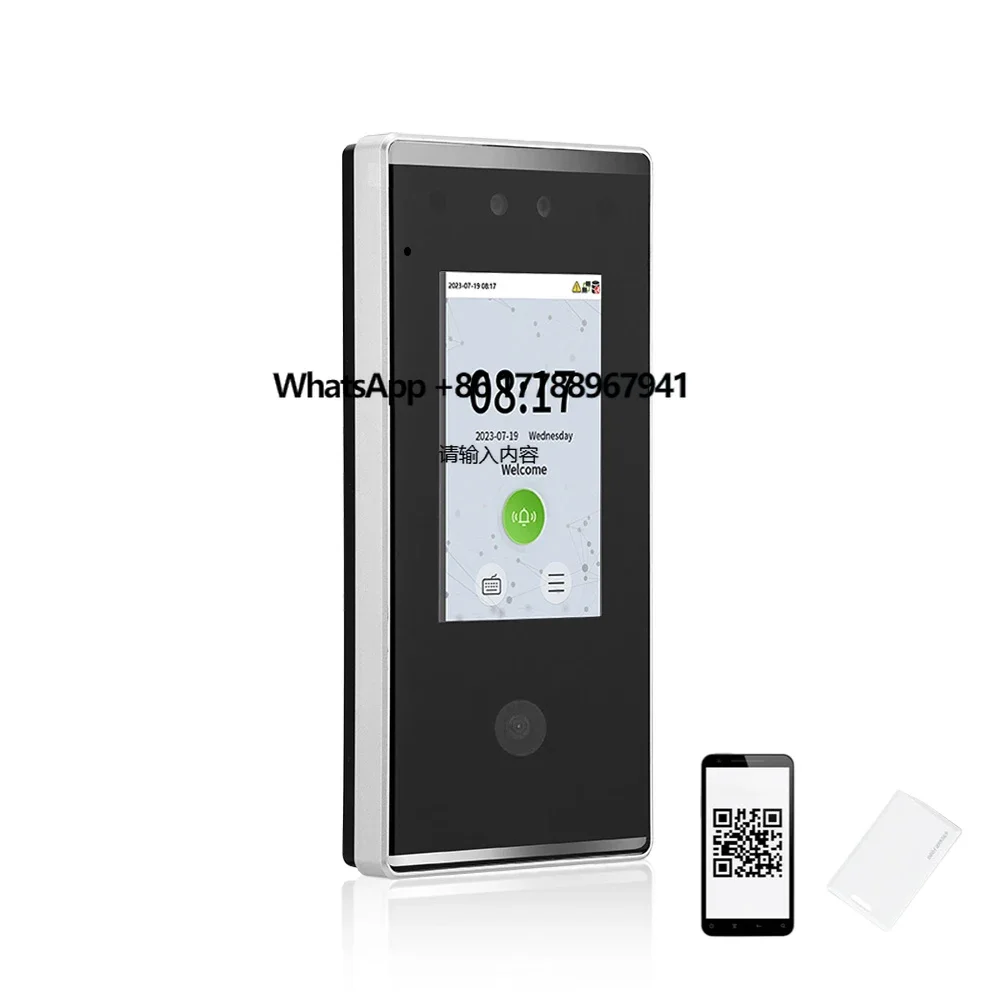 

QR Code Recognition Time Attendance and Face/RFID Card Access Control System Waterproof IP65 WIFI TCP/IP and USB Port