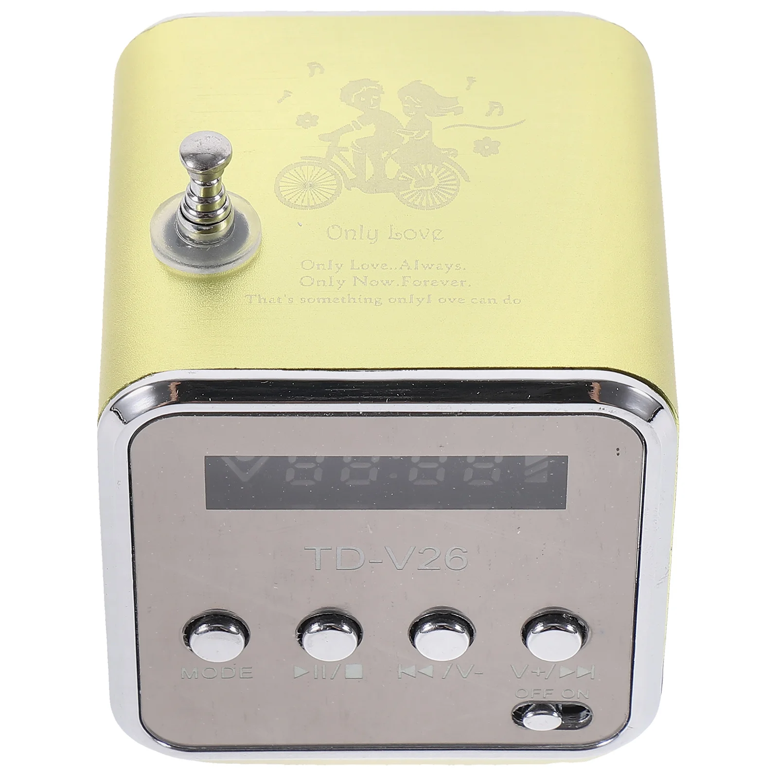 

Small Speaker Retro Portable Mini Outdoor Camping Speakers Radio Aluminum Alloy