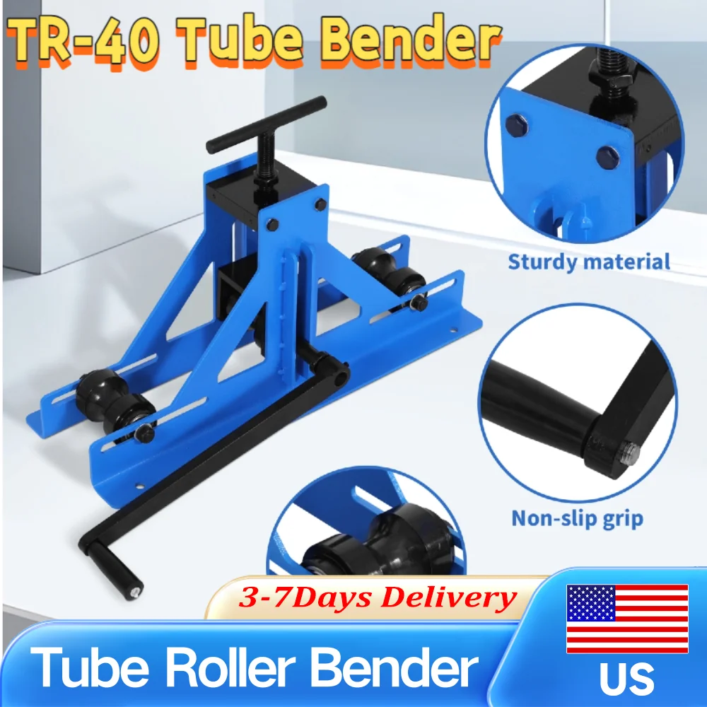

Manual Metal Tube Bender Machine Tube Roller Bender for Square Round Pipes Heavy Duty Metal Bending Machine for Mild Steel Coppe