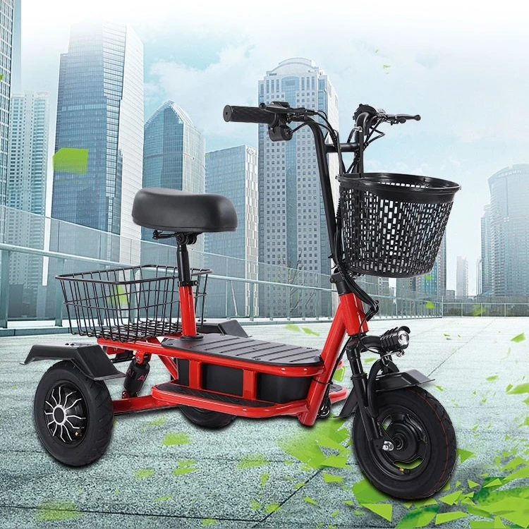 Adult Scooter Folding Long Life Big Basket Disabled Leisure Electric Tricycle Multiple Colors Elderly Commuting Electric Scooter