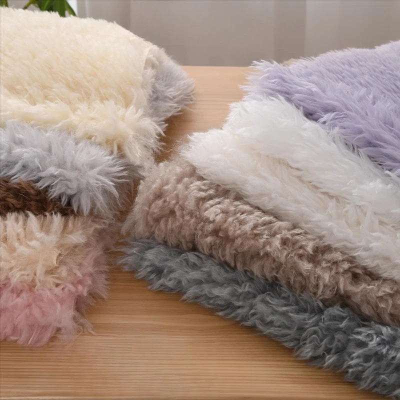 Roll Up Sheep Animal Head Wool Cloth Tusca Imitation Sheep Roll Fabric Animal Clothing Cloth