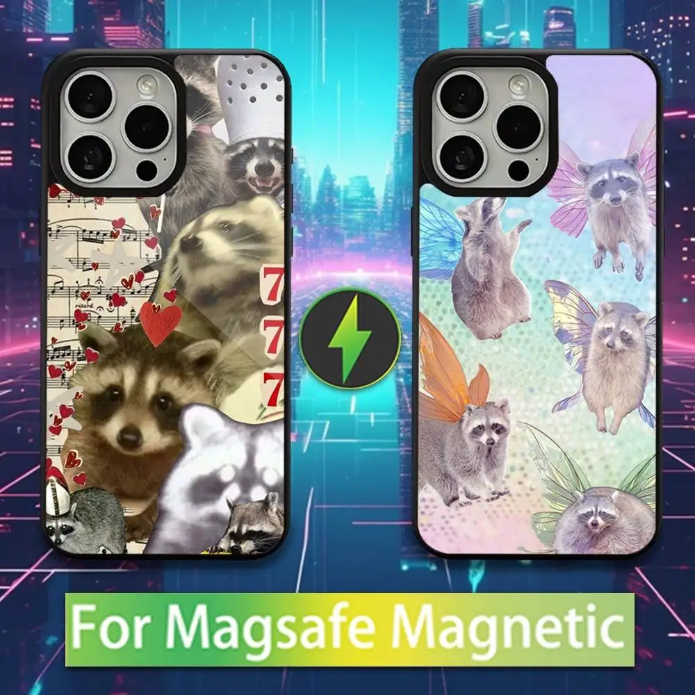 

Cute Animal Funny Raccoon Phone Case For iPhone 16,15,17,14,13,12,11,Pro,Max,Plus,Mini,Magsafe,Magnetic Wireless Charging Case