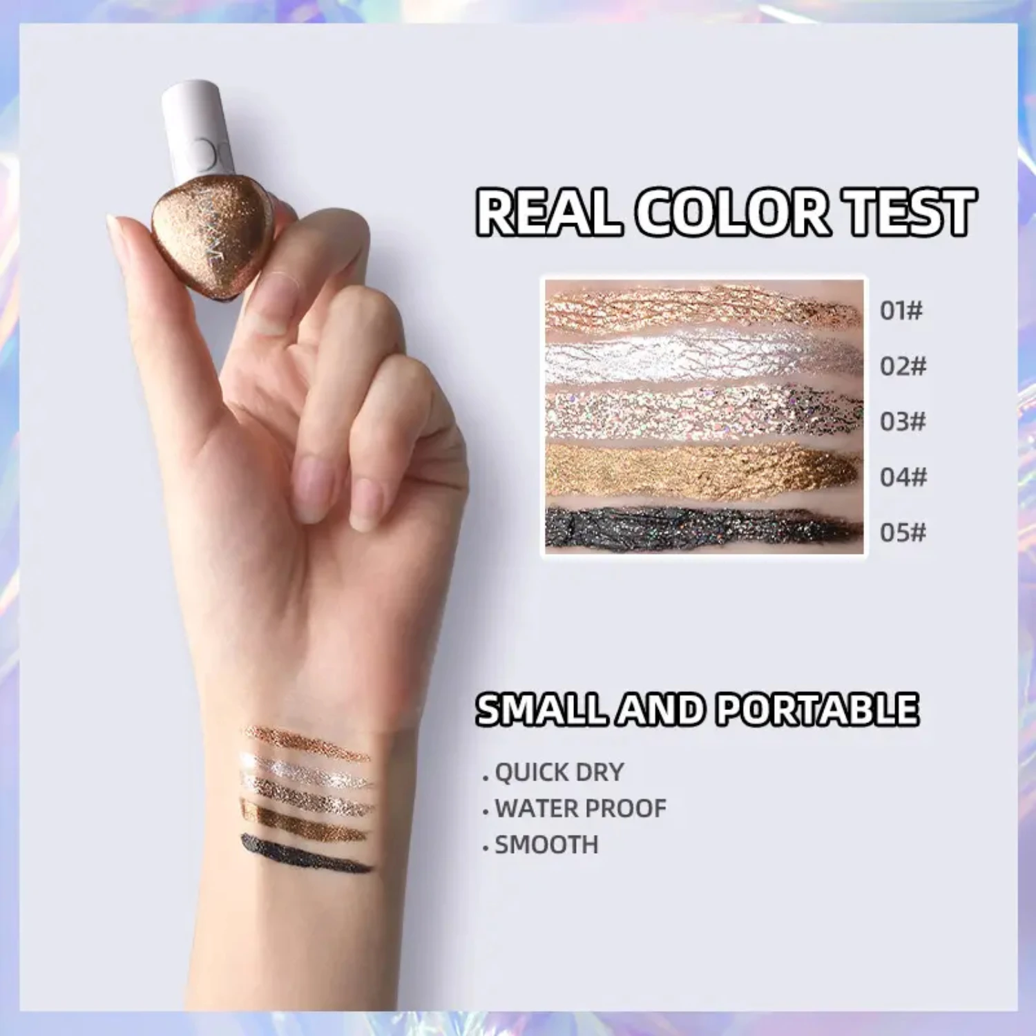 Schimmernder Mini Single Color Highlight Liquid Eyeliner, 3,5 ml – Verbessern Sie Ihren Look mit einer leuchtenden Berührung