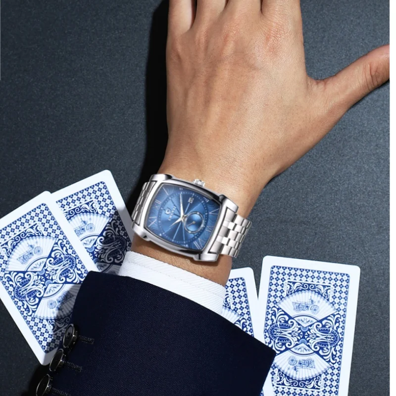 Мужские кварцевые часы CHENXI 8209, роскошные деловые модные водонепроницаемые наручные часы с квадратным циферблатом и хронографом для мужчин, подарки