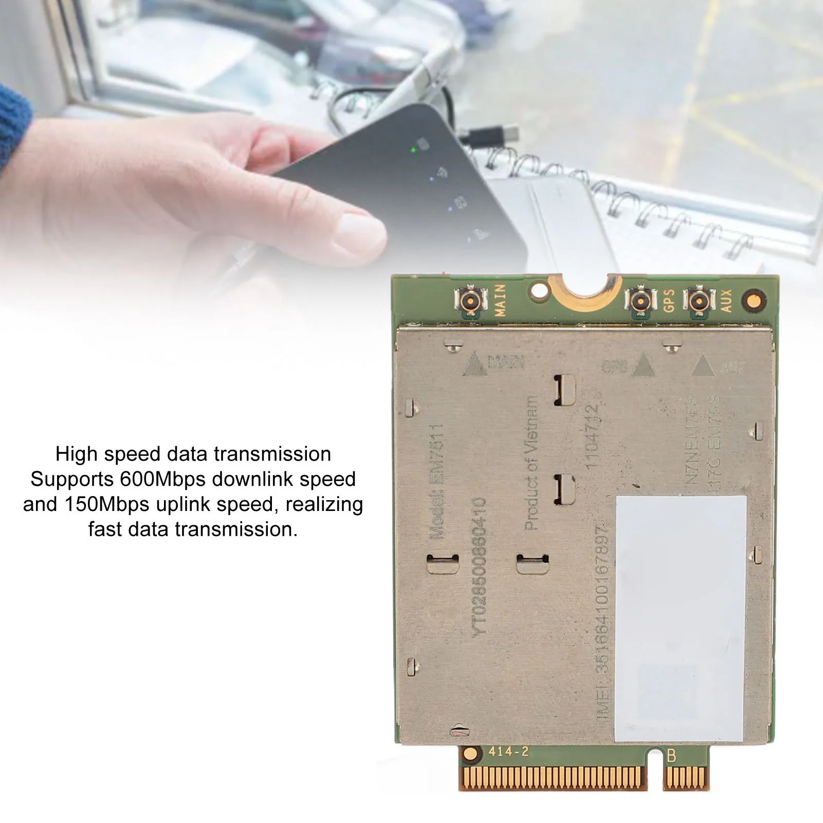 4G Module for Wireless EM7511 1104712 600Mbps Download 150Mbps Upload 4G LTE Module for Laptop with NGFF M.2 Interface