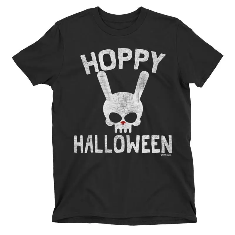 

Hoppy Halloween T Shirt Skull Skeleton Party Spooky Costume