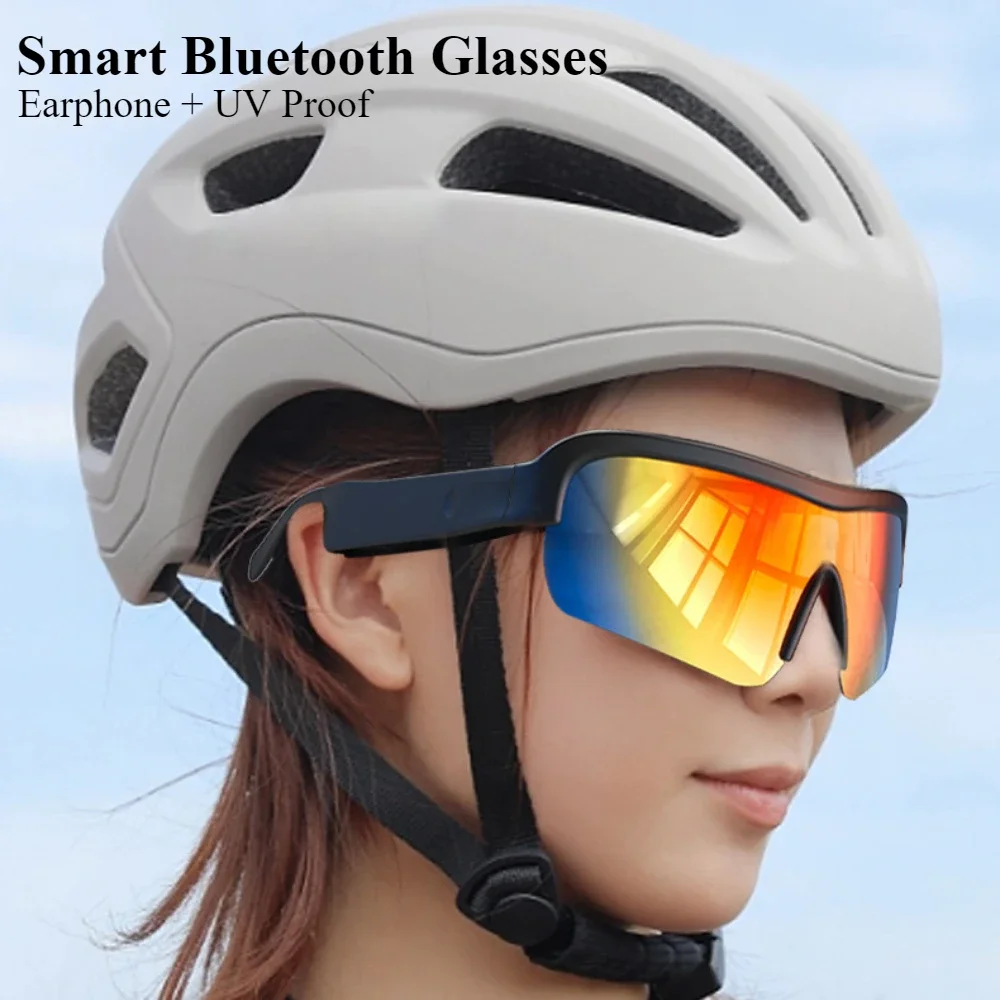 Smart Bluetooth Glasses Headphone Integrated Wireless Sports Long Battery Sunglasses High Definition Cycling Glasses Headset