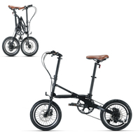 CMSBIKE One Second Fast Folding Bicycle 16 inch Adult Men's and Women's Ultra-light Portable 6 Speed Pedal Bicycle