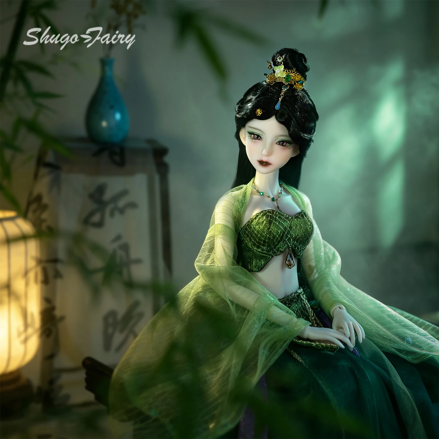 ShugaFairy BJD 1/4 Solthyn, ensemble complet, danseuse rituelle impériale orientale, costume traditionnel Gree, poitrine FC, poupée articulée en résine