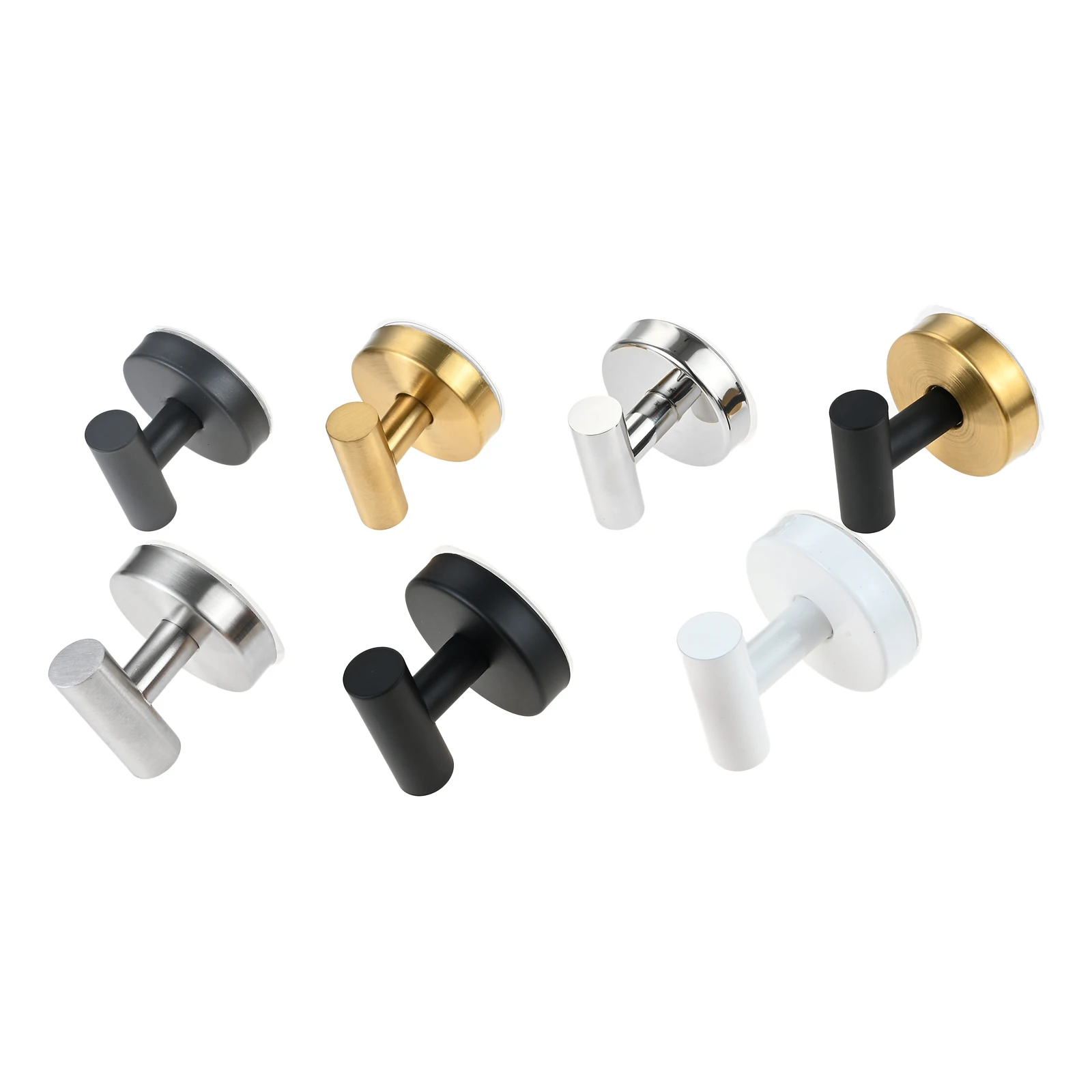 2pcs/set Stainless Steel Suction Cup Hook Waterproof Wall Mount Robe Hooks Punch-free Kitchen Bathroom Wall Hanger Towel Clothes