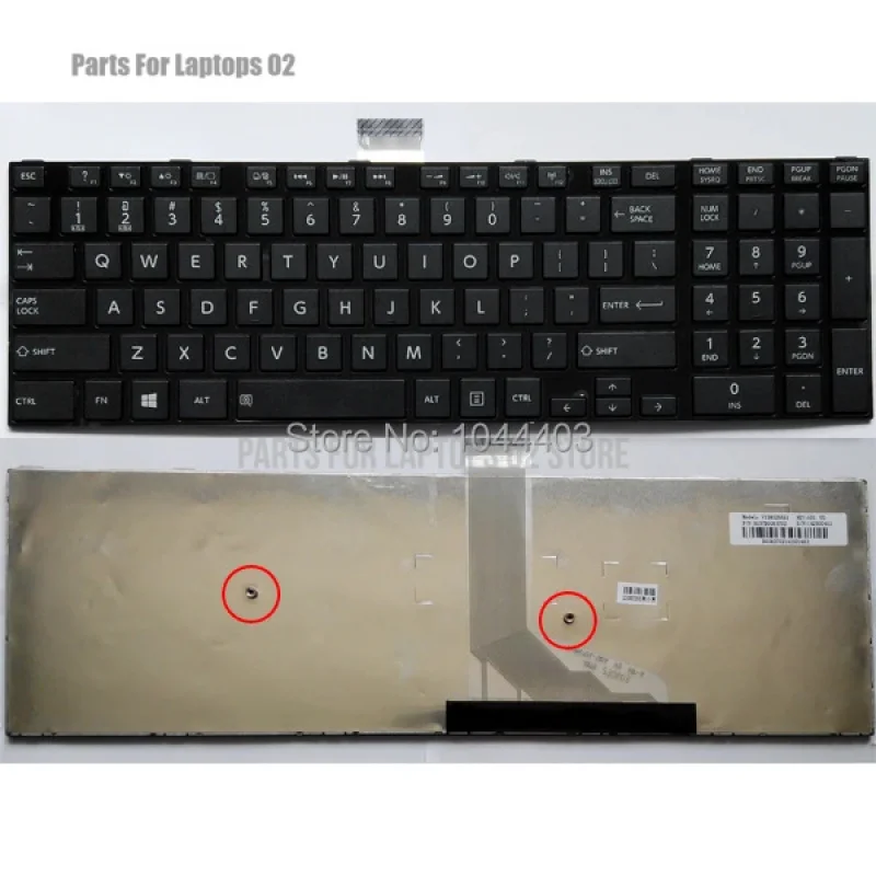 Nuevo teclado para portátil estadounidense para Toshiba Satellite L55 L55-A L55-A5168 L55-A5184 L55-A5226 A5234 A5278 A5284 A5284NR A5299 A5351 A5385