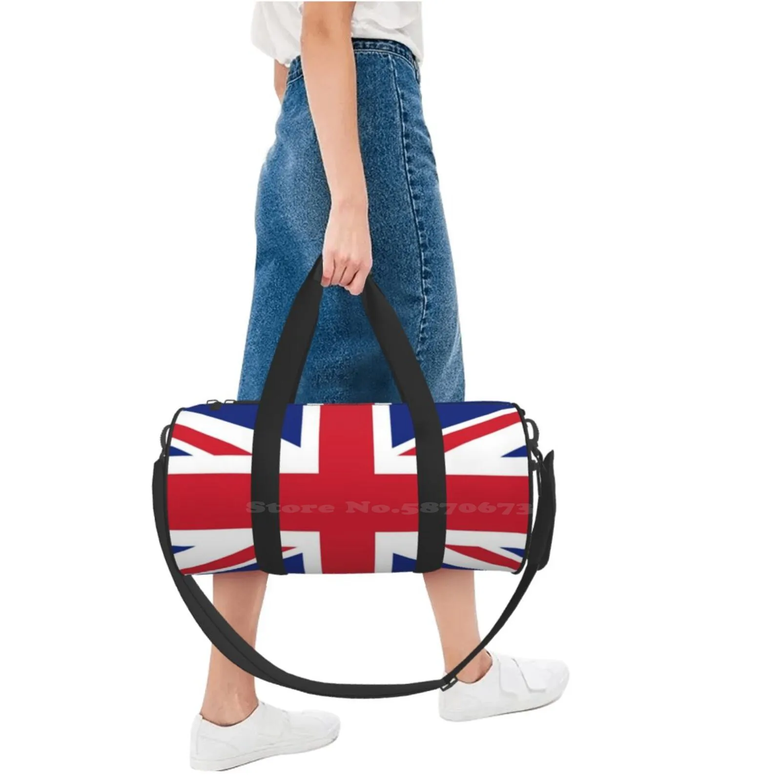 Uk British Britain Flag Union Jack Flag Shopping Bags Girls Fashion Casual Pacakge Hand Bag Union Jack Flag British England Uk