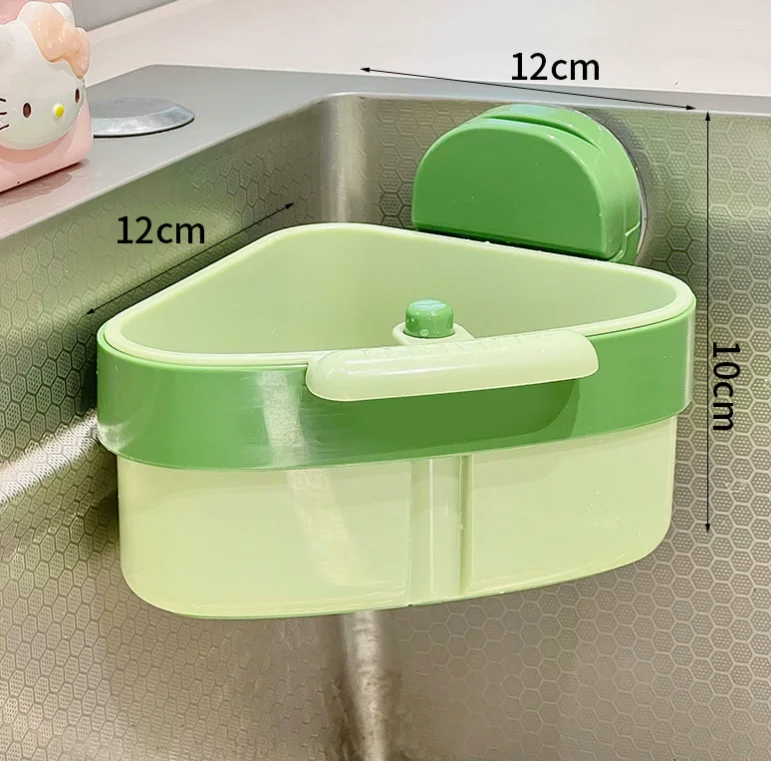 

Automatic Dumping Sink Strainer Basket With Suction Cup LED Message Board Acrylic Drainer Sponge Storage