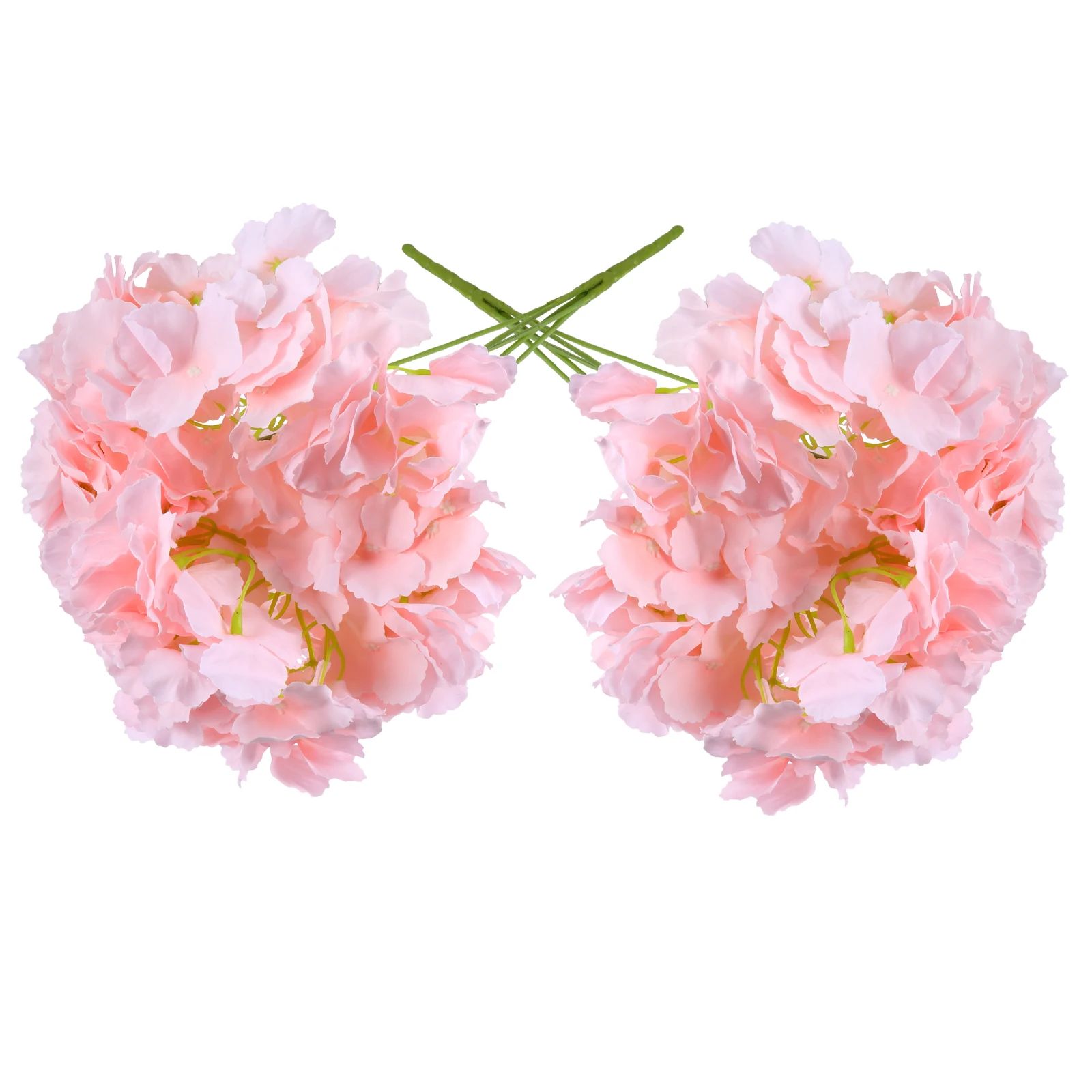 

2pcs Hydrangea Decor Artificial Desktop Table Party Silk Cloth Adornment Compact Long-Lasting Wear Resistant Creative