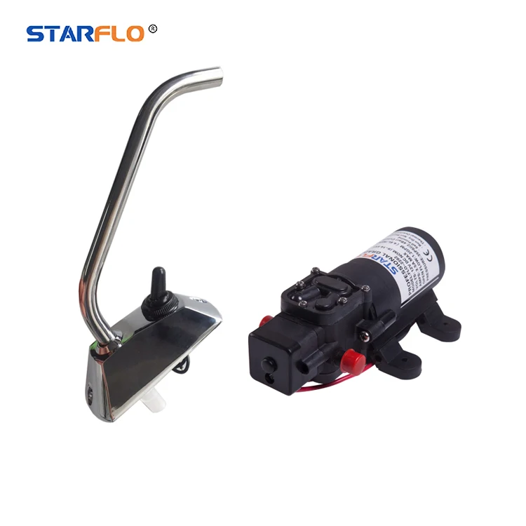 

STARFLO 24V 70PSI 2.6LPM pressure water caravan hand pump high pressure diaphragm caravan water pump and tap