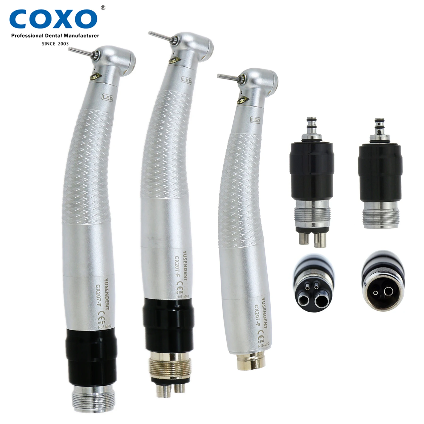 Dental LED High Speed Handpiece Small Miniature Head Quick Coupling Push Button E Generator Air Turbine Handpiece Fit NSK B2/M4