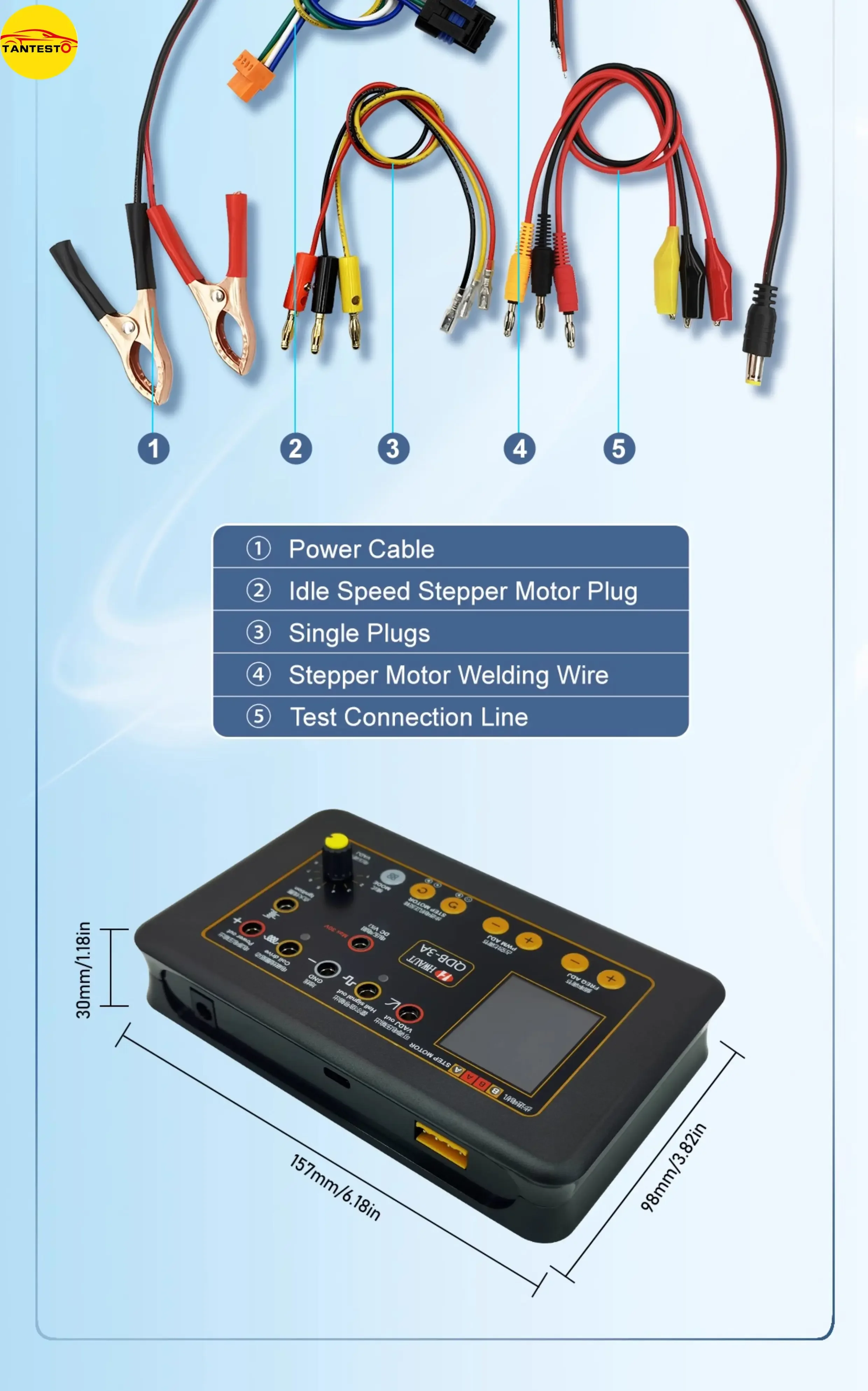 QDB-3A Drive Treasure High Voltage Ignition Coil Injector Solenoid Valve Idle Stepper Motor PWM Voltage Detector Tester