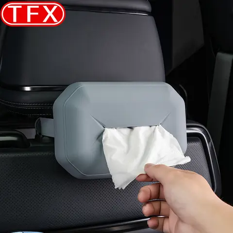 BYD Leopard 5 2023 2024 자동차 장착 티슈 백 실리콘 Drawstring 상자 원래 자동차 컬러 티슈 박스 자동차 액세서리