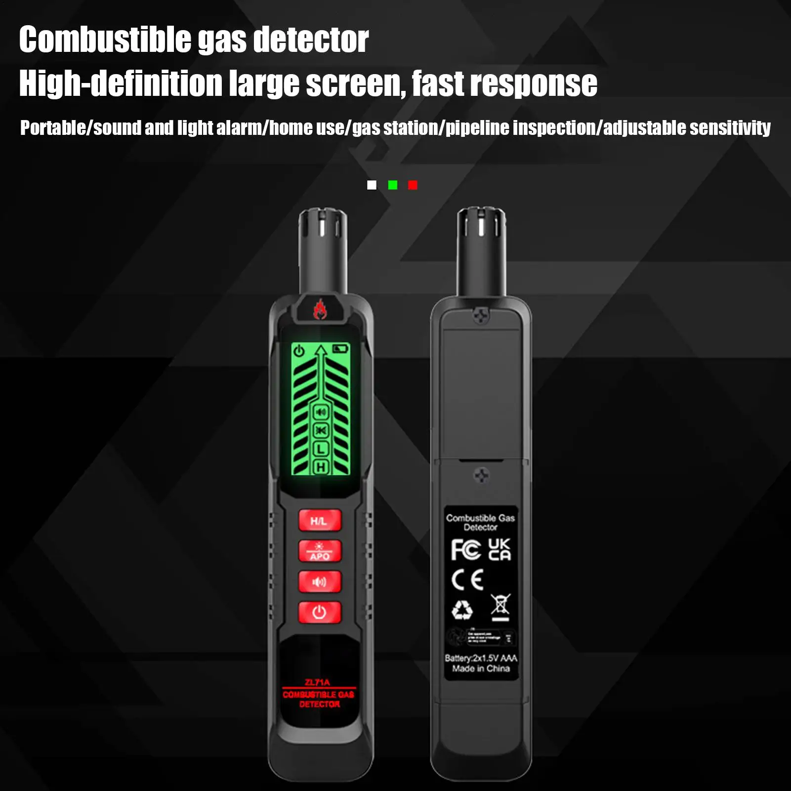 

Детектор природного газа, портативный газовый снайфер, точный ручной анализатор, снайфер для кухни, отеля, дома, безопасности, в помещении, ресторана, автомобиля