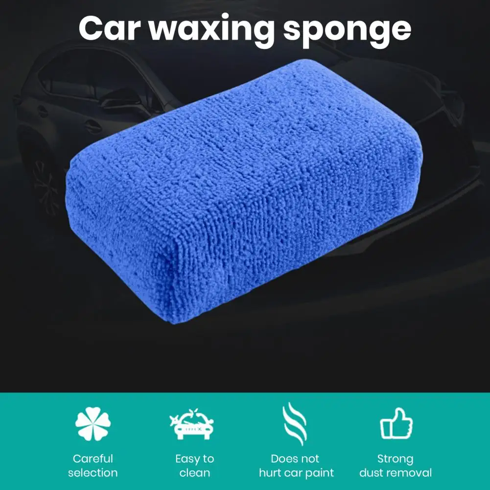 

Streak-free Sponge Blue Microfiber Applicator Sponge High-quality Microfiber Car Waxing Sponge Towels for Efficient Effective