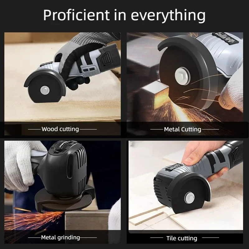 16.8V Cordless Electric Angle Grinder 9000r/min Lithium Battery Mini Polishing Grinding Machine Diamond Cutting Power Grinder