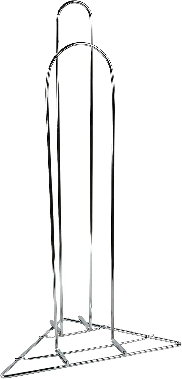 

Chrome Clothing Hanger Holder (Fits 50-75 Hangers) – Lightweight and Portable Laundry Room and Retail Hanger Organizer
