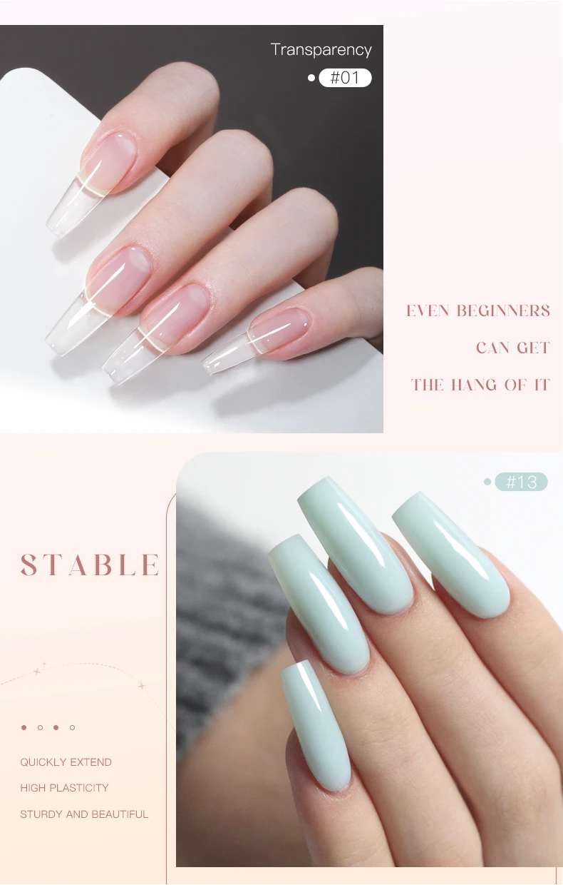 AS Schmerzfreies Natürliches Aufbaugel für Nägel TPO-Frei Selbstnivellierendes Gel für Nagelverlängerung Rosa Lack UV-LED-Gel – Detail 7