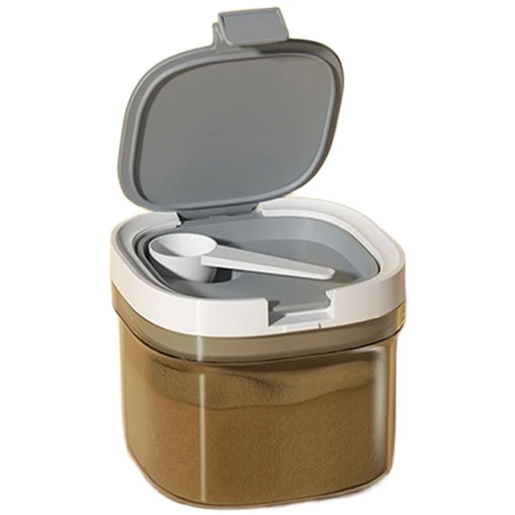 Built-in Scoop Layered Storage Can Baby Formula Storage 12.3*12*5cm Measuring Scoop With Leveler For Baby Formula