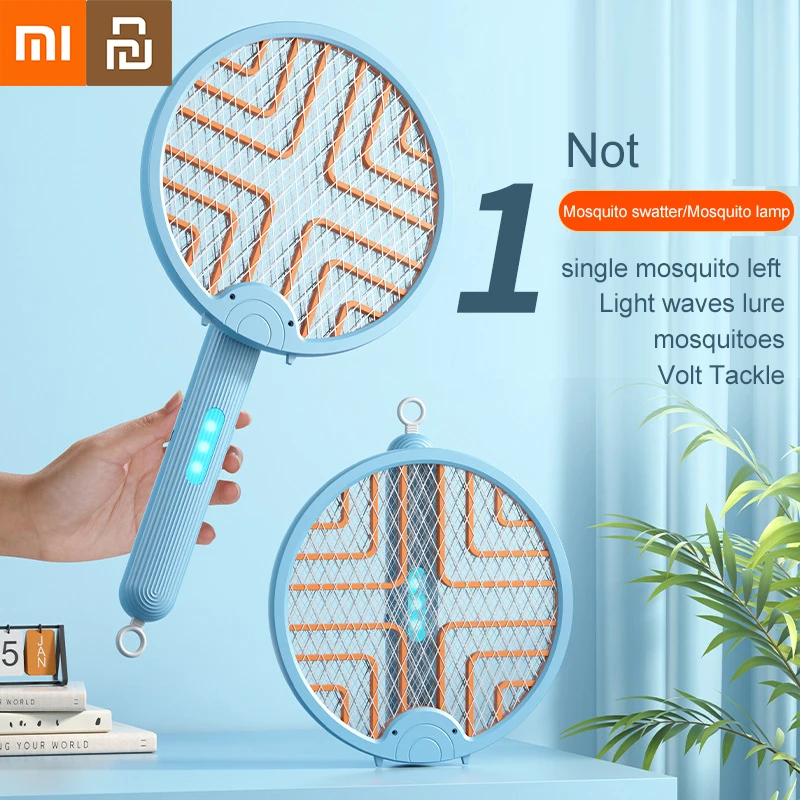 Xiaomi Youpin Foldable Electric Mosquito Killer Fly Swatter Trap USB Rechargeable Mosquito Racket Insect Killer 4 in1 Bug Zapper