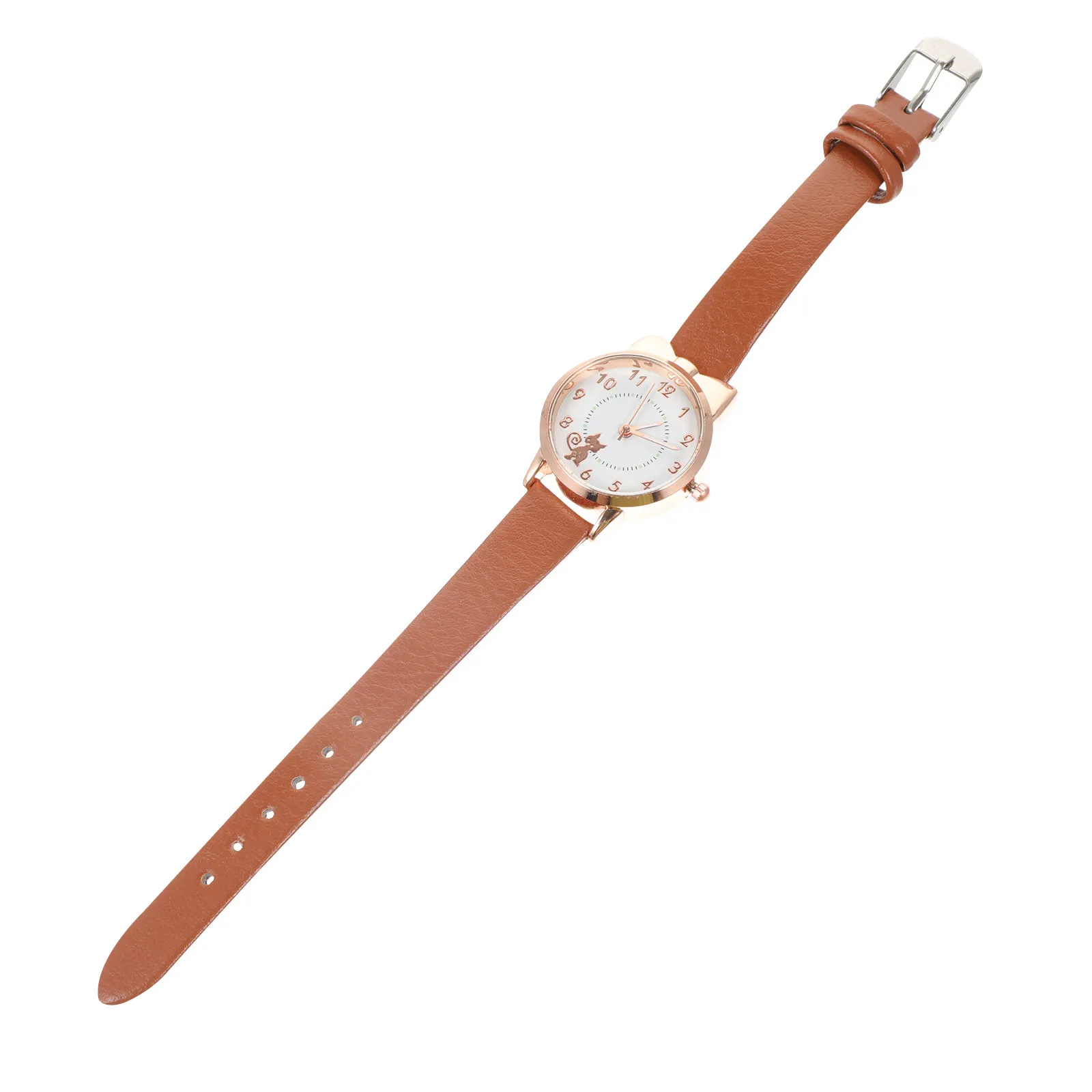 1Pcs Night Glow Student Quartz Watch Cartoon Cat Pattern Fashion Girls Wrist Watch Strap Quartz Movement Accurate Time