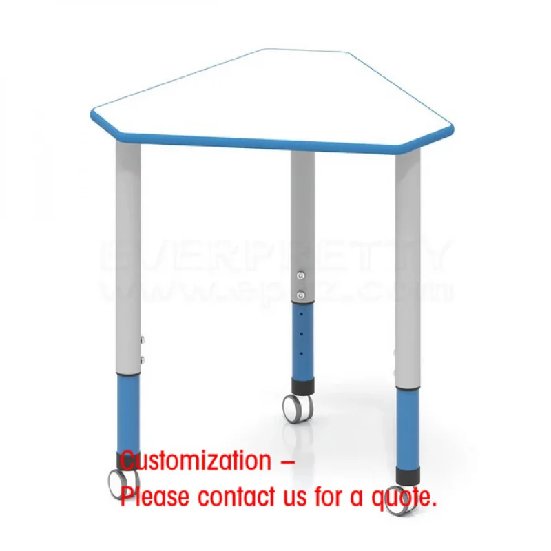 custom.Popular School Furniture Classroom Wooden Top Desk Combination Work Table with Castor Students