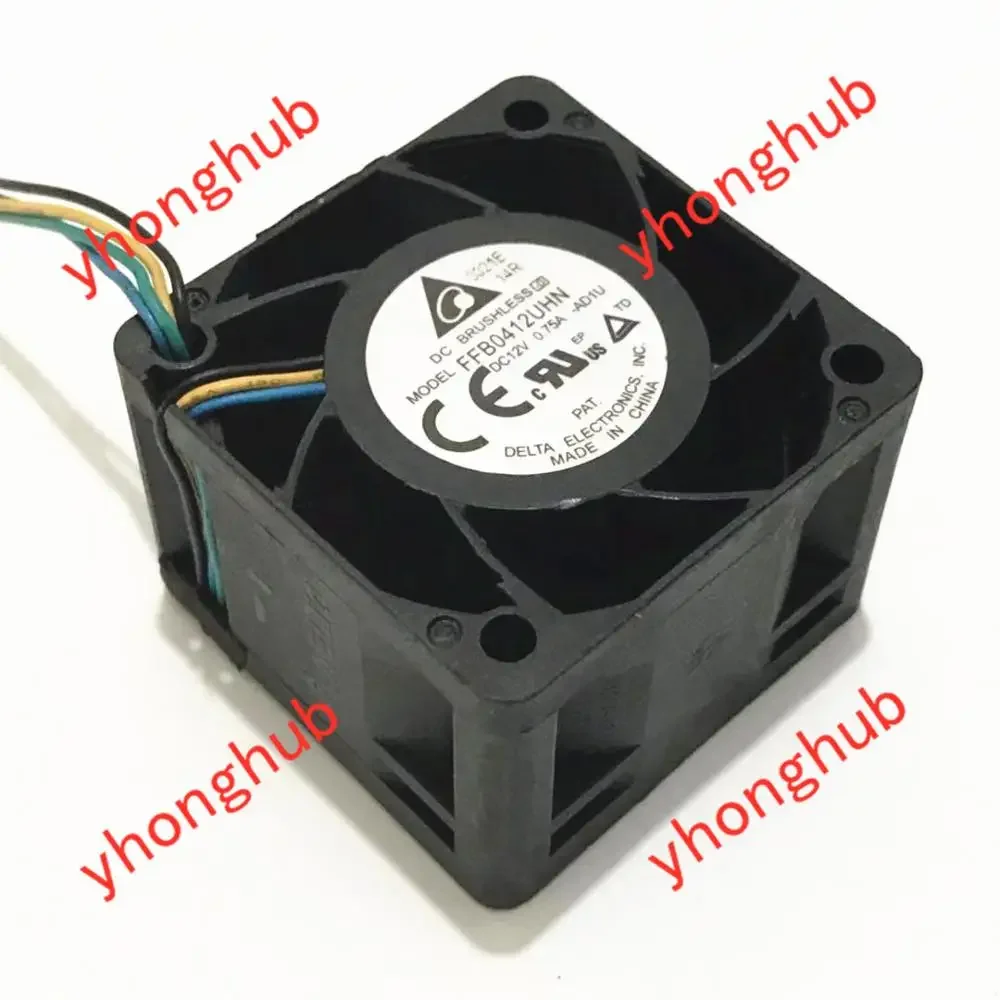 Delta Electronics FFB0412SHN R00 DC 12V 0.60A 40x40x28mm 3-Wire Server Cooling Fan