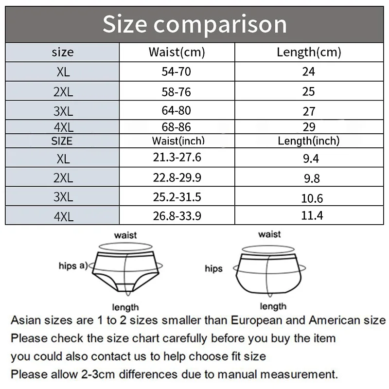 Women\'s Leak Proof Menstrual Cotton Panties Underwear Period Briefs Female Pockets Physiological Waterproof Pants Plus Size 4XL