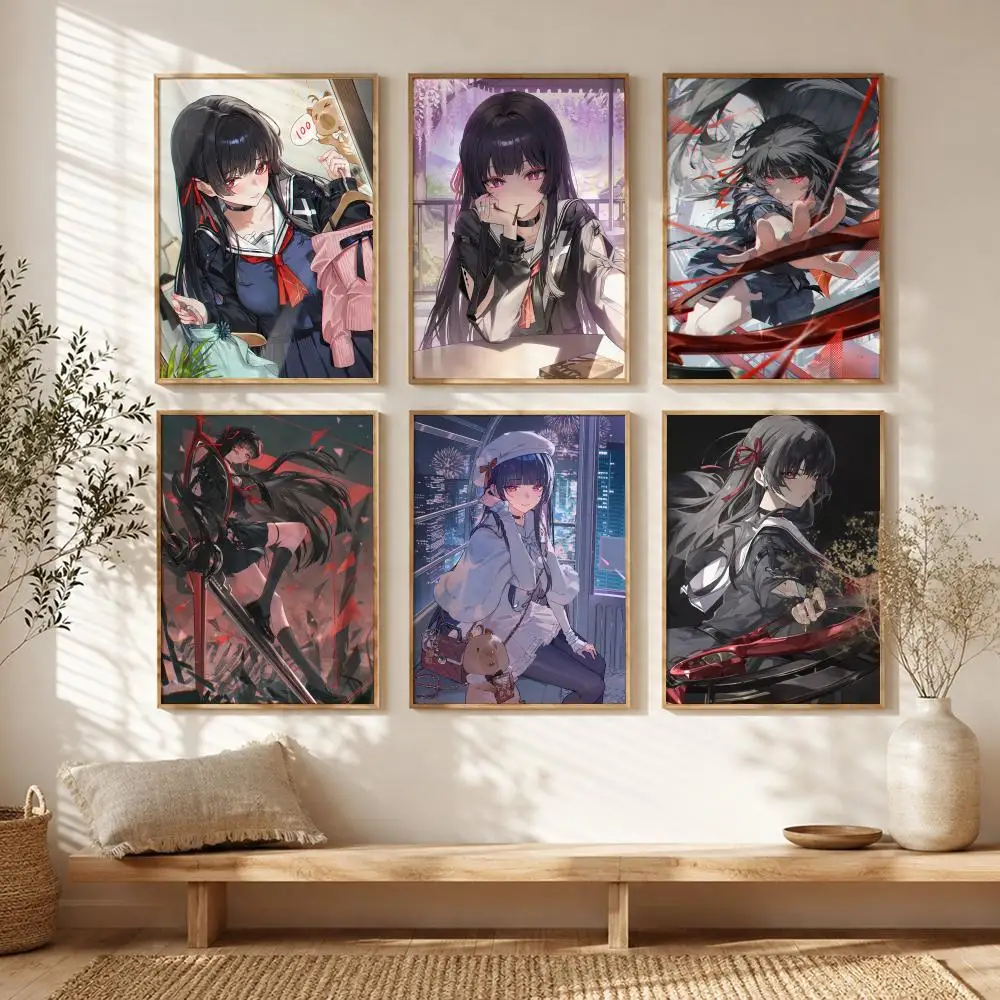 Open World Game W-Wuthering Waves Poster All-match HD Waterproof Self-Adhesive Wall Art Sticker For Home Bedroom