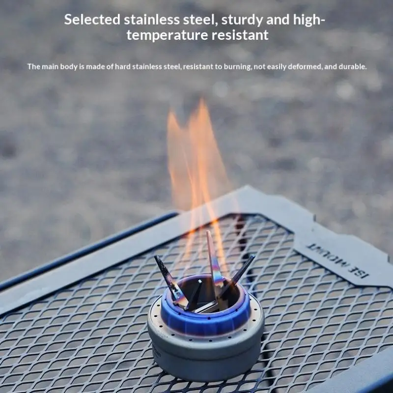 New Portable Stainless Steel Alcohol Stove Internal Bracket Detachable Four-corner Kettle Bracket Outdoor Camping Accessories