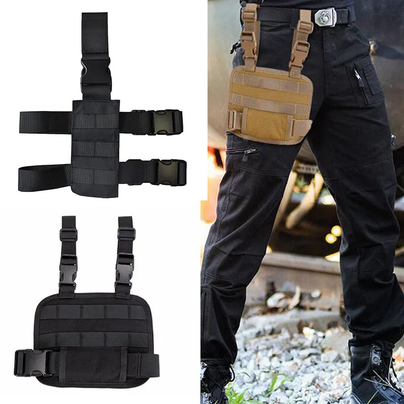 

Tactical Molle Drop Leg Platform Riding Set Hunting Airsoft Thigh Rig Panel Gun Holster Magazine Tool Pouch Platform