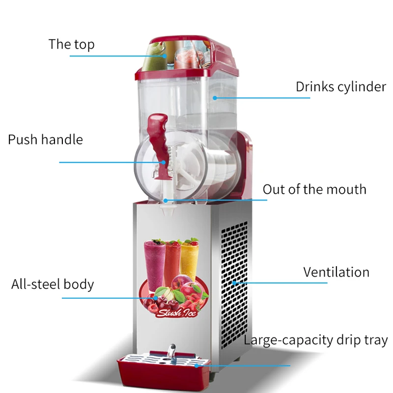 110 V/220 V maszyna do smoothie Slushy maszyna do lodów 300 W maszyna do topienia śniegu komercyjna maszyna do smoothie