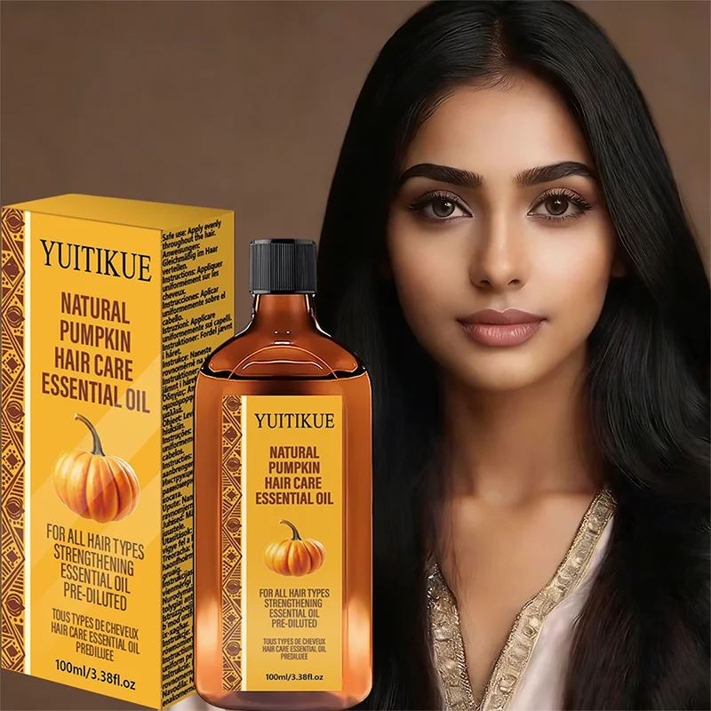 YUITIKUE Pumpkin Seed Hair Care Essential Oil Hydrate Dry Hair Smooth Curly Hair Long Lasting Scent Hair Treatment Oil